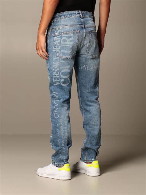 versace trousers price|Versace denim pants.